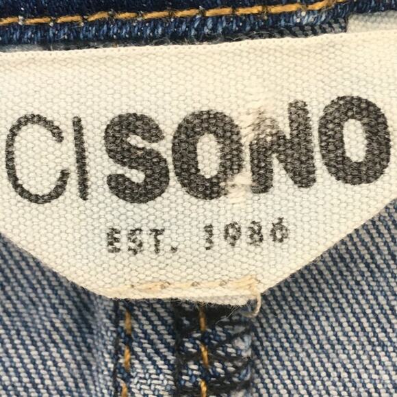 CISono Women's Acid Washed Denim Dress Bib Over-all Style Size S - Picture 5 of 16